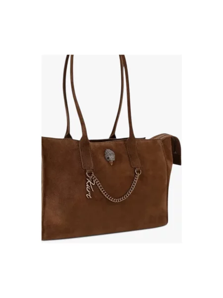 Kurt Geiger London torebka shopper zamszowa Sloane brązowa
