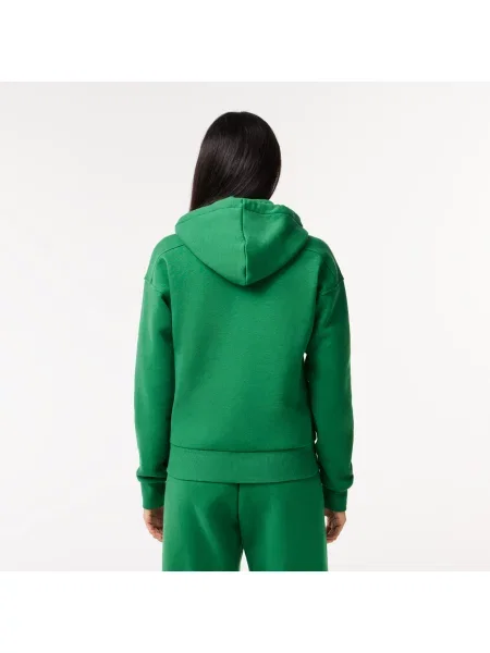 Lacoste Bluza Dresowa Z Zamkiem Błyskawicznym Z Bawełny zielona