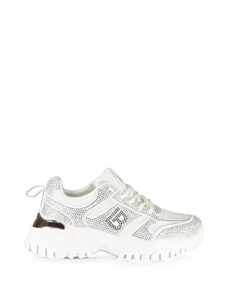 Stras sneakerși Laura Biagiotti chunky alb