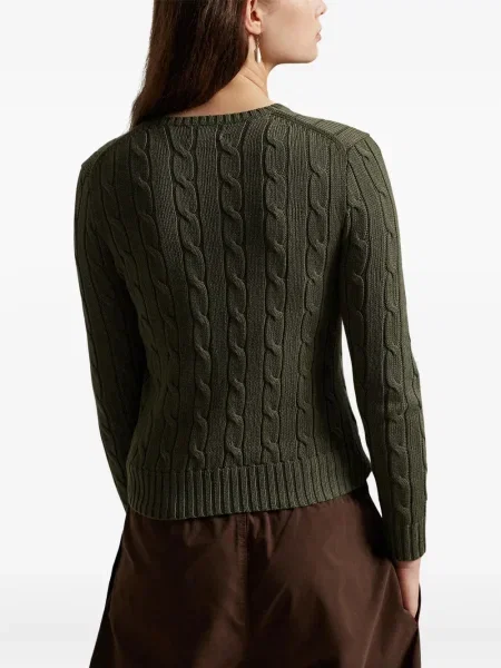 Vunena majica Polo Ralph Lauren s okruglim izrezom iznad koljena narančasta