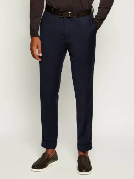 Oscar Jacobson De lână pantaloni chino
