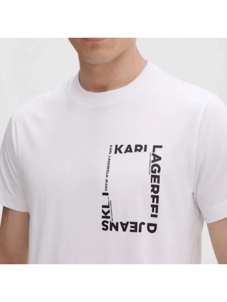 Koszulka Karl Lagerfeld z logo biała