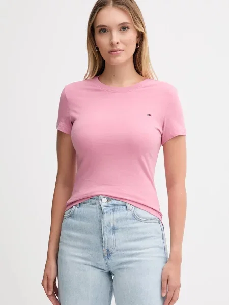 Tommy Jeans tričko růžové