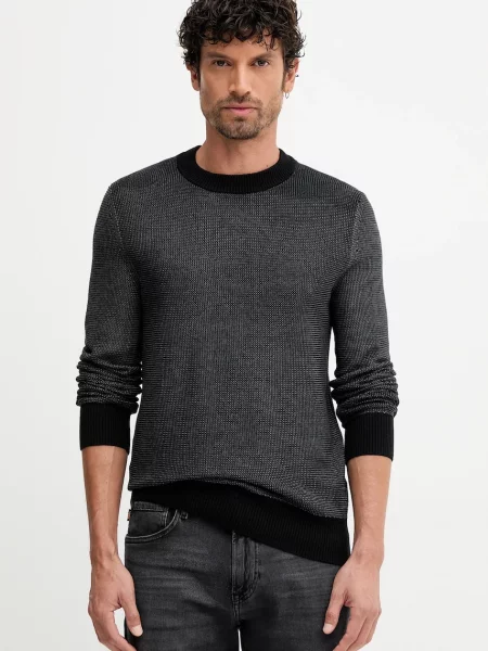 Sweter Boss Orange z kapturem czarny