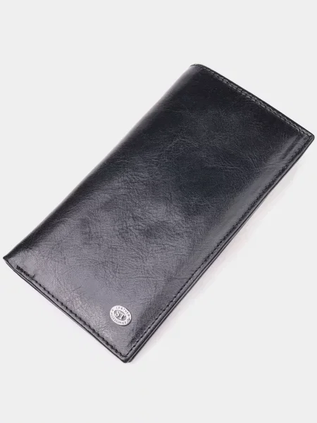 Кожаный кошелек St Leather Accessories черный