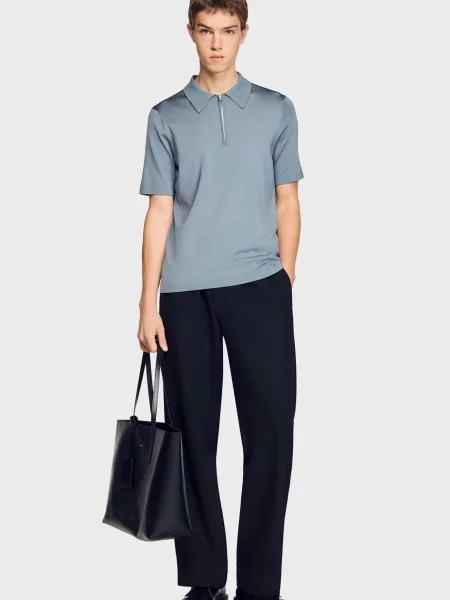 Поло Sandro серое