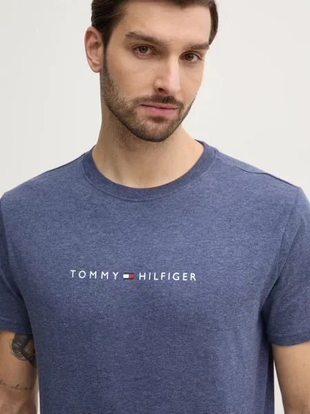 Тениска Tommy Hilfiger с принт синьо