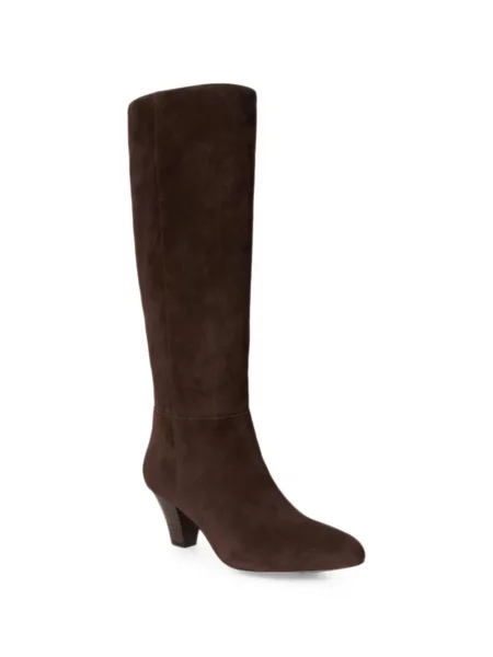 Μποτάκια Lauren Ralph Lauren σουέντ καφέ