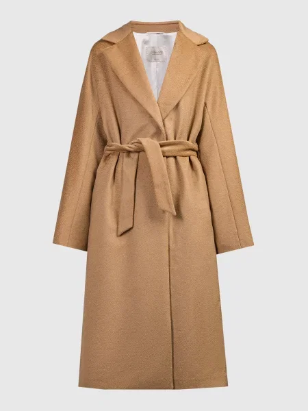 Пальто з вовни та альпаки Enrico Mandelli бежеве