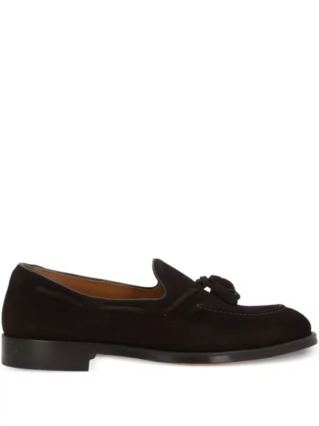 Pantofi loafer Doucal's din piele de căprioară maro