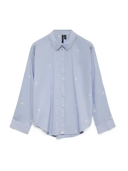 VERO MODA Bluză VMOdona albastru deschis alb