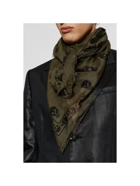 Szal Alexander Mcqueen klasyczna zielona
