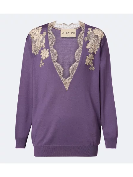 Pulover Valentino de lână violet