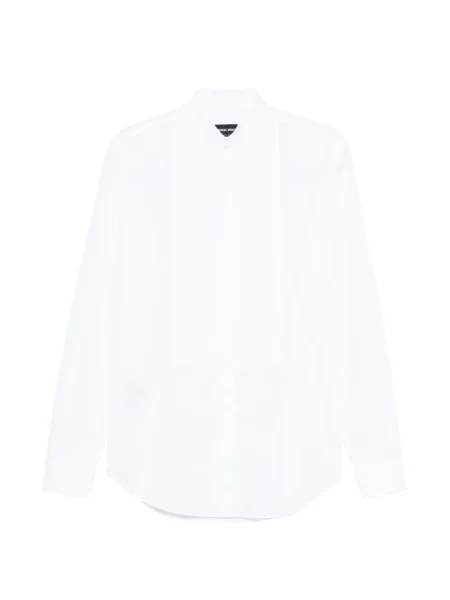 Плисирана риза Giorgio Armani бяло