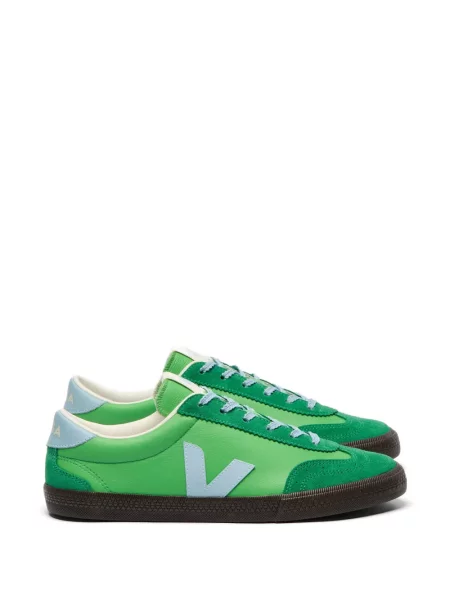 Sneakerși Veja Volley din piele verde