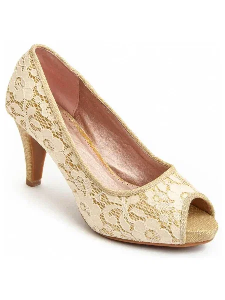 Pantofi Montevita auriu