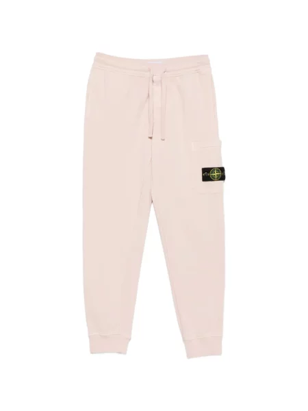 Pantaloni cargo Stone Island cu strasuri alergare roz