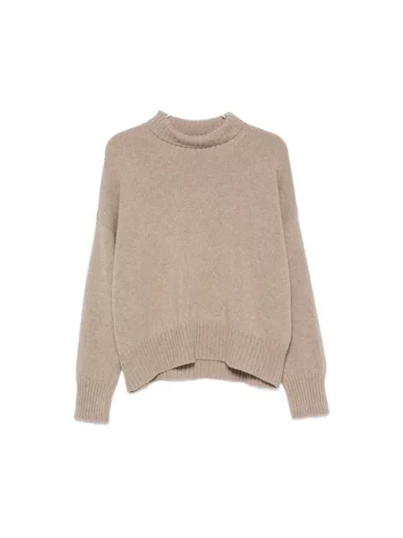 Sweter Aragona z kaszmiru beżowy
