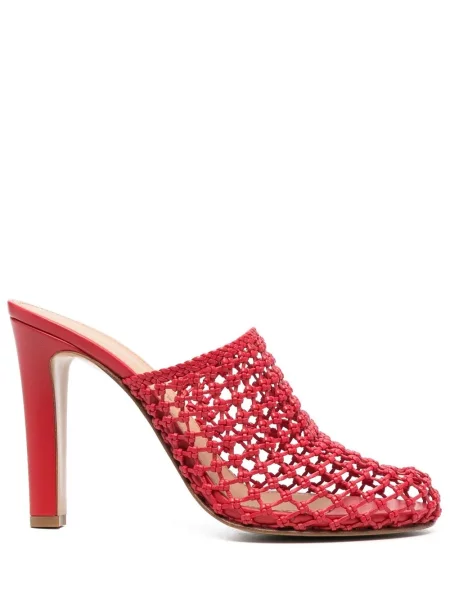 Papuci tip mules Ferragamo roșu