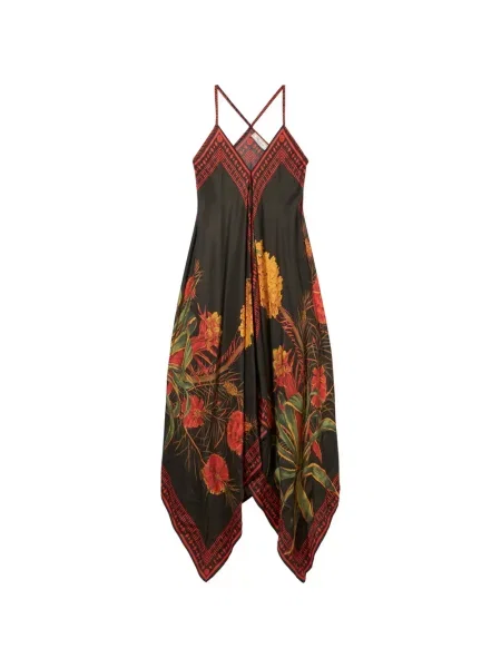 Rochie Blumarine cu model floral cu imagine din țesătură twill negru