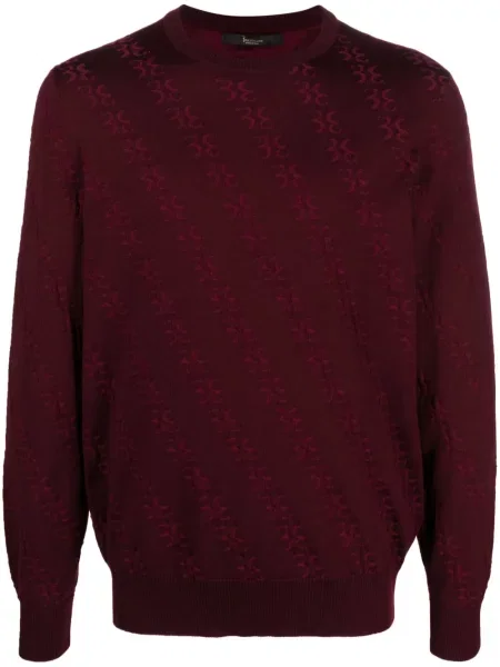 Pulover Billionaire din lână merinos roșu