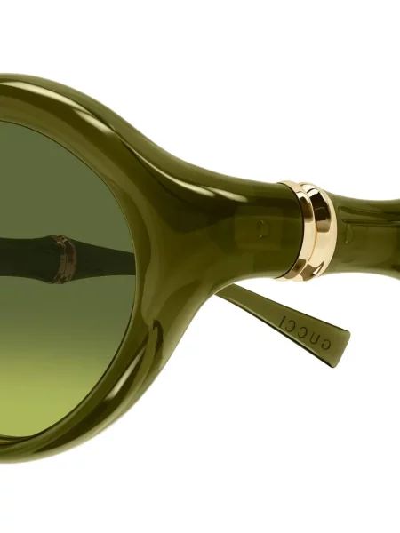 Ovalne sunčane naočale Gucci Eyewear zelena