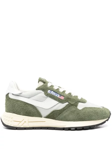 Sneakerși Autry din piele de căprioară verde