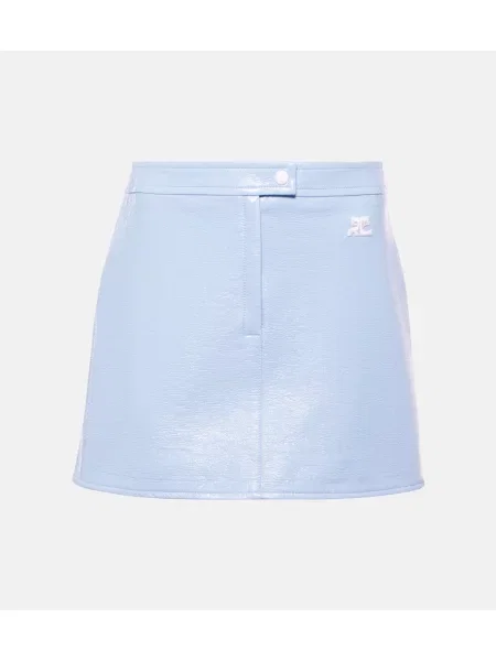 Fustă Courreges cu talie înaltă albastru