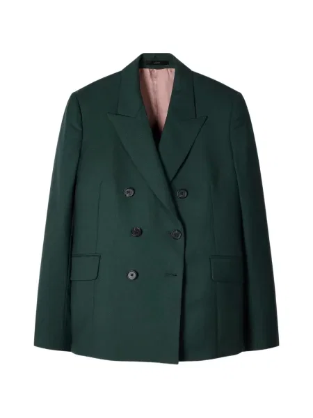 Sacou Paul Smith de lână cu două rânduri de nasturi verde