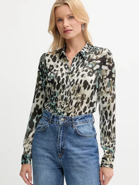 Guess koszula CLOUIS regular z kołnierzykiem klasycznym czarny