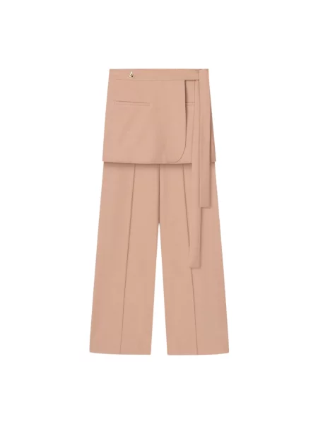 AERON spodnie HURAA pomarańczowy szerokie high waist różowe