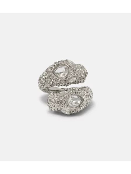 Prstan Gucci s kristali srebrna