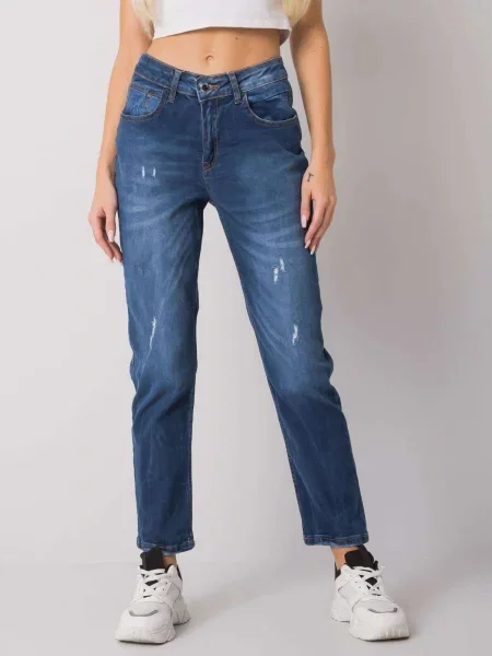 Hlače Fashionhunters modra