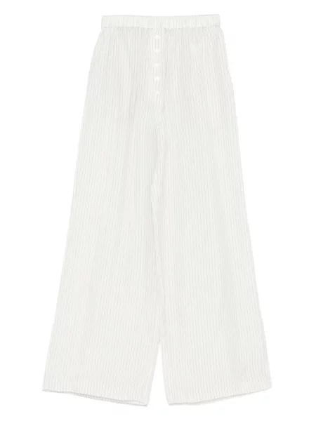 Pantaloni The Frankie Shop cu dungi alb