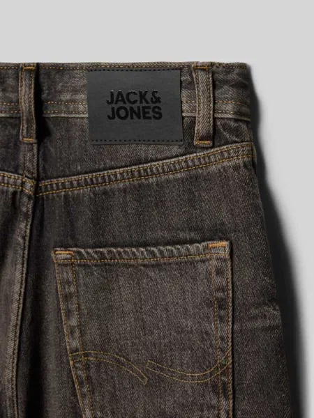 Szorty jeansowe z frędzlami model IRON' Jack & Jones czarne