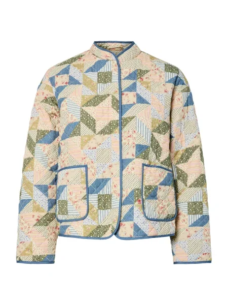 PIECES Geacă de primăvară-toamnă PCRikke / albastru regal / verde / roz bej