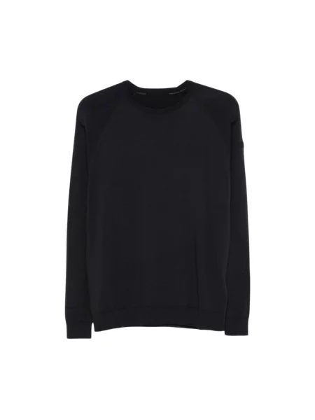 Dzianinowy sweter Rrd niebieski