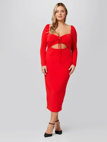 A LOT LESS Rochie Eliza deschis roșu