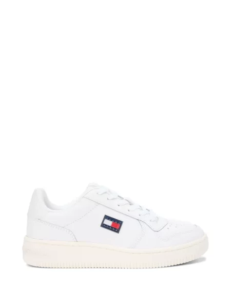 Sneakerși Tommy Jeans cu autograf alb