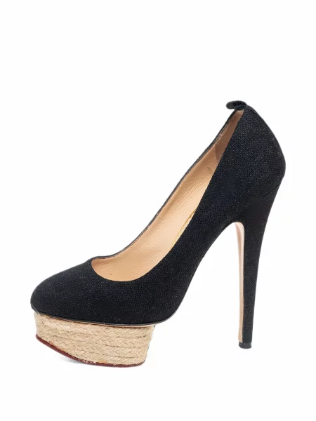 Pantofi cu toc Charlotte Olympia cu platformă negru