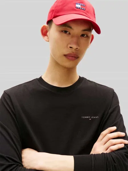 Tommy Jeans Longsleeve Chest Linear czarny