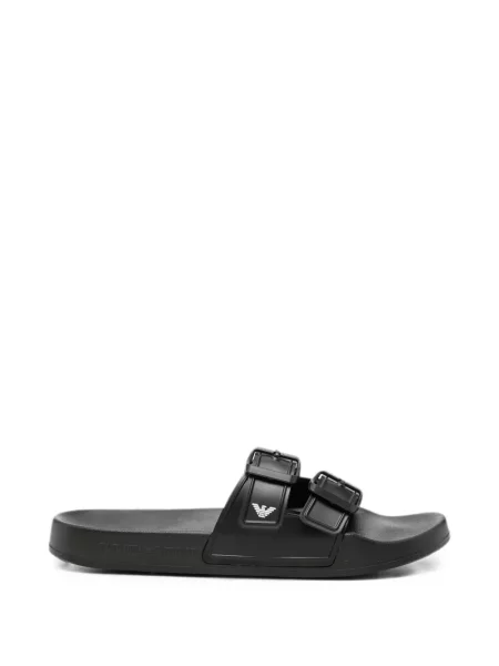 Papuci Emporio Armani cu cataramă negru