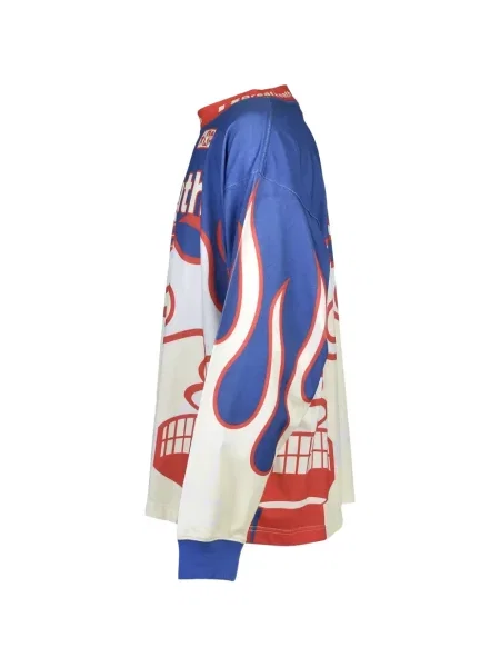 Lung tricou Breath cu imagine albastru
