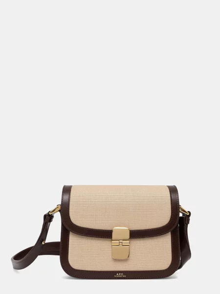A.P.C. geantă crossbody pentru femei SAC GRACE SMALL bej