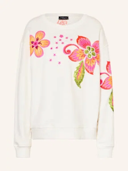 Grace Bluza Nierozpinana Z Cekinami weiss biała