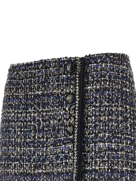 Fusta mini Etro tricotate albastru