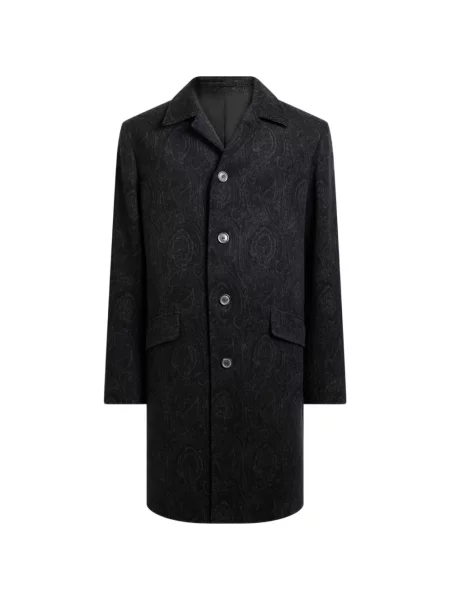 Palton Etro din jacard negru