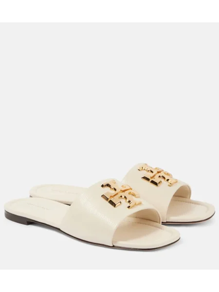 Кожени сандали Tory Burch бяло