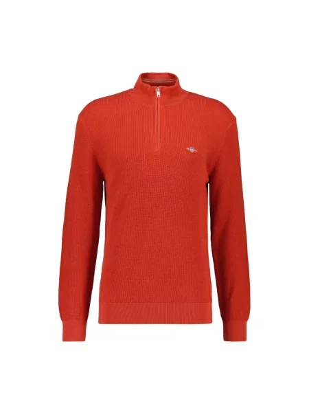 Sweter z golfem Gant pomarańczowy