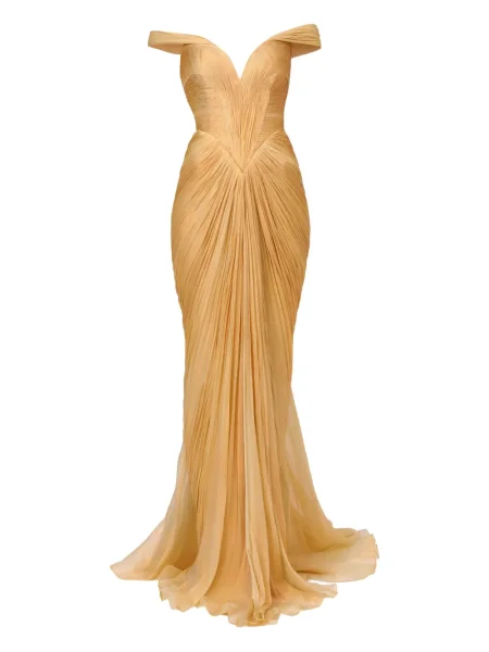 Plisuotas kostiumas suknele Iris Serban geltona